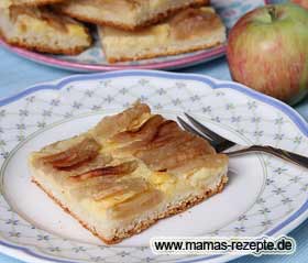 Bild von Apfelkuchen mit Vanillepudding