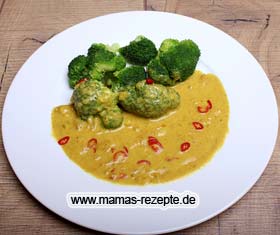 Bild von Brokkoli mit Currysoße