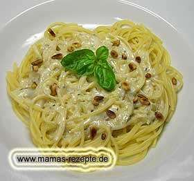 Bild von Gorgonzolasoße mit Spaghetti