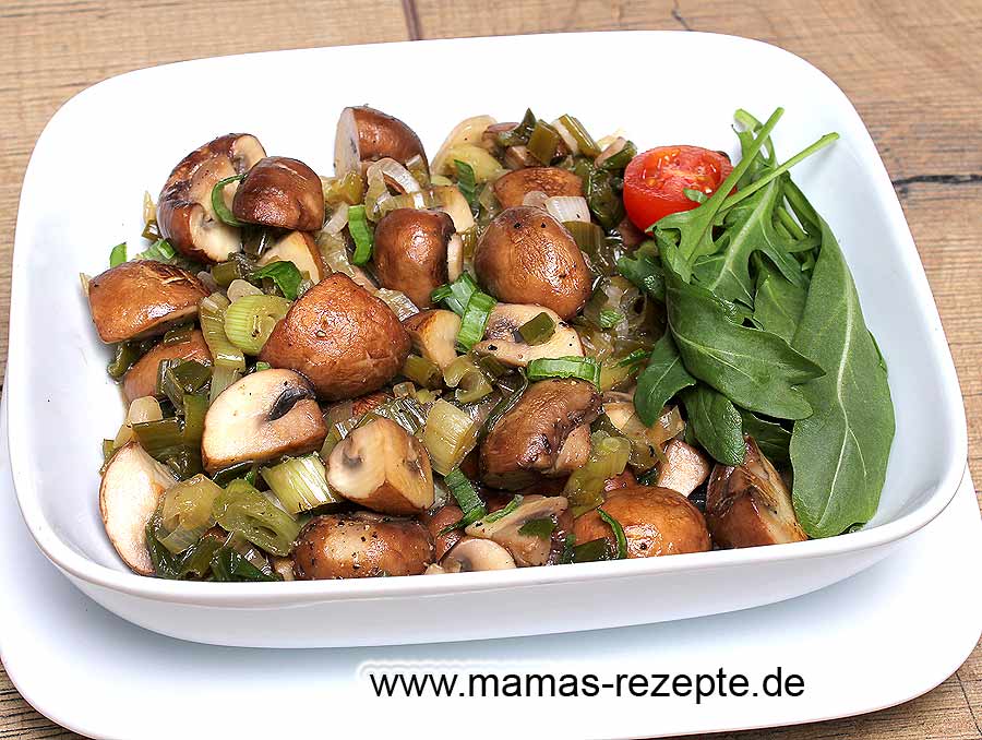 Champignon Salat | Mamas Rezepte - mit Bild und Kalorienangaben