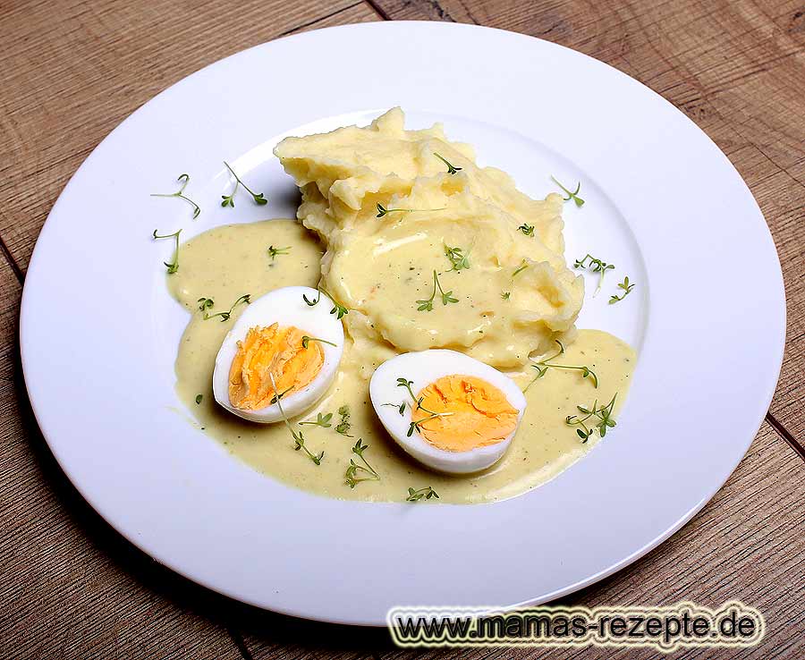 Eier mit Senfsoße | Mamas Rezepte - mit Bild und Kalorienangaben