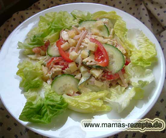 Schinken Käse Salat | Mamas Rezepte - mit Bild und Kalorienangaben