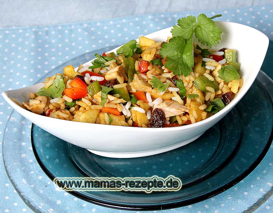 Hähnchen-Reissalat | Mamas Rezepte - mit Bild und Kalorienangaben