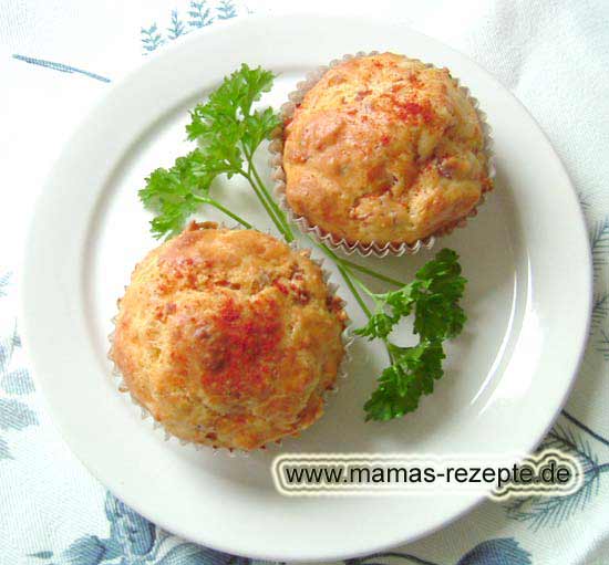Käse Salami Muffins | Mamas Rezepte - mit Bild und Kalorienangaben