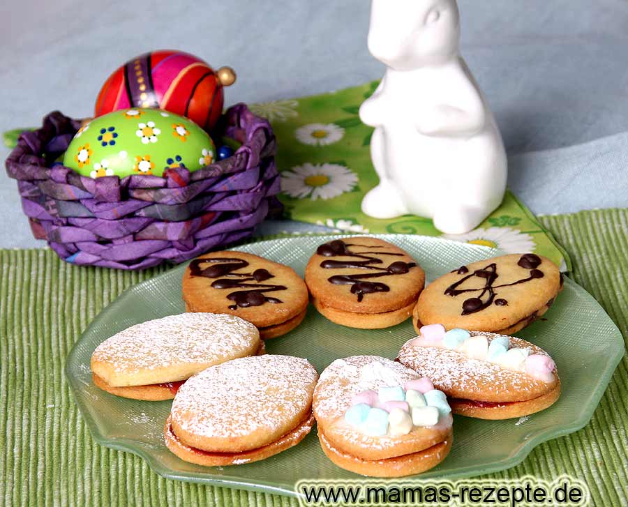 Gefüllte Ostereier Kekse | Mamas Rezepte - mit Bild und Kalorienangaben
