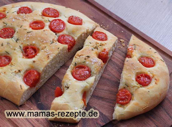 Tomaten Focaccia Rezept | Mamas Rezepte - mit Bild und Kalorienangaben