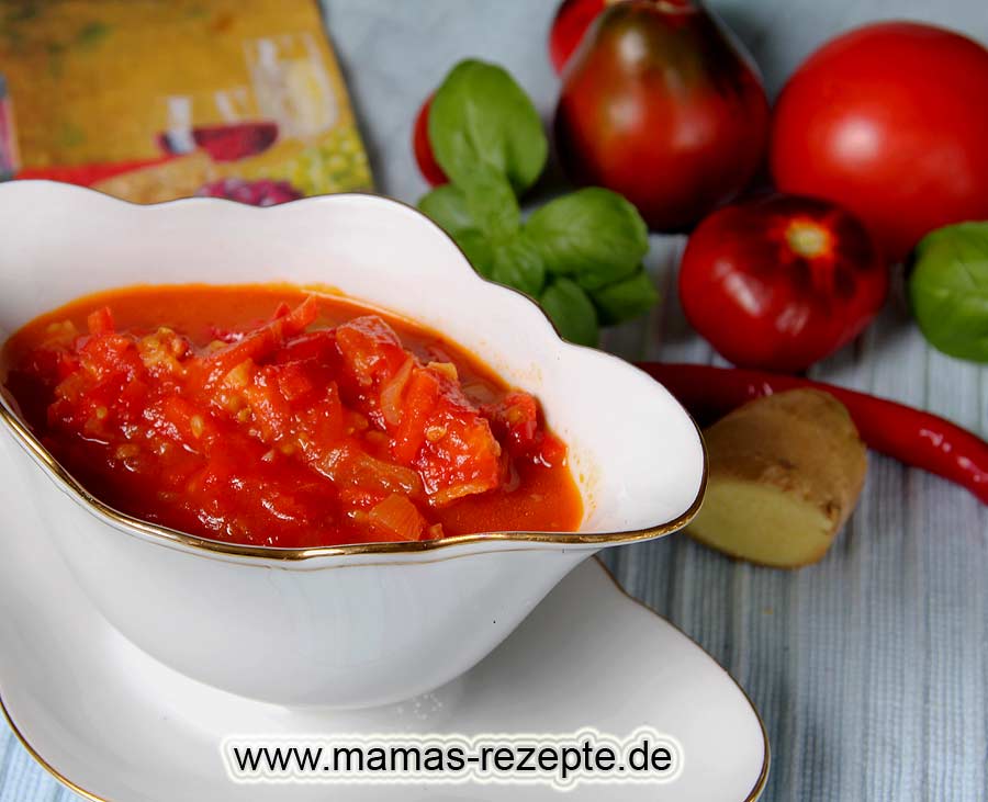 Tomatensauce mit Ingwer | Mamas Rezepte - mit Bild und Kalorienangaben