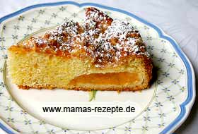 Bild von Pfirsich- Rührteigkuchen mit Streusel
