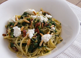 Bild von Spaghetti mit Spinat - Ricotta