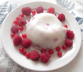 Bild von Vanille- Obst- Pudding
