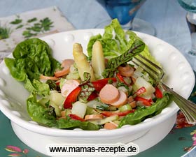 Wurstsalat mit Spargel 