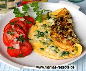 Bild von Zucchini Omelett mit Käse