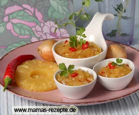 Ausserhalb oder im Bild oben rechts klicken zum Schließen. Bild von Schneller Ananas Chili Dip