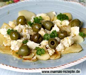 Ausserhalb oder im Bild oben rechts klicken zum Schließen. Bild von Apfel Feta Salat mit Oliven