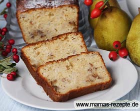 Ausserhalb oder im Bild oben rechts klicken zum Schließen. Bild von Birnen Rührteig Kastenkuchen