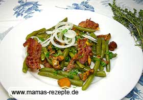 Bohnen - Pfifferlingssalat