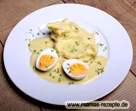 Bild von Eier mit Senfsoße