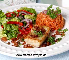 Bild von Fischfilet mit Schweinegrieben Rezept