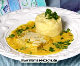 Ausserhalb oder im Bild oben rechts klicken zum Schließen. Bild von Fischfilet mit Senfsauce