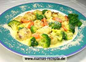 Bild von Gnocchi mit Gemüse - Sahnesoße