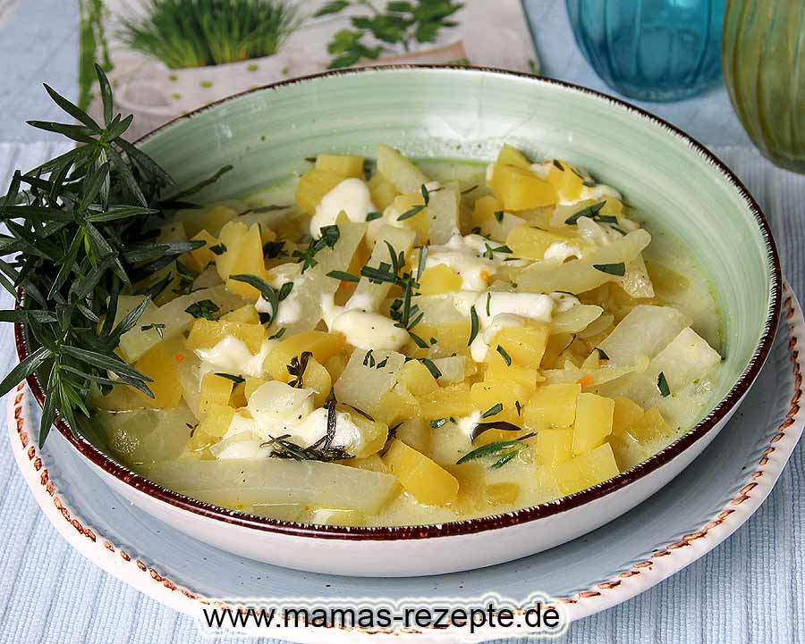 Kohlrabi Eintopf mit Estragon | Mamas Rezepte - mit Bild und ...