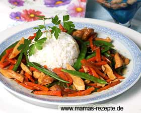 Bild von Hähnchengemüse mit Pflaumensauce