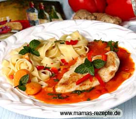 Bild von Hähnchenbrustfilet mit Paprikasauce