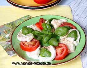 Bild von Tomaten-Mozzarella mit Basilikum