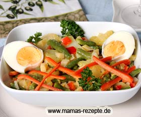 Bild von Kartoffelsalat mit grünen Bohnen