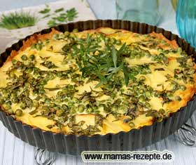 Kartoffeltarte mit Erbsen