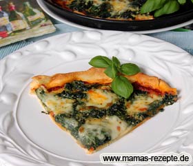 Bild von Pizza mit Spinat