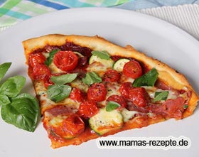 Bild von Pizza Zucchini-Salami-Mozzarella
