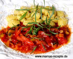 Bild von Zucchini Tomatensauce mit Estragon
